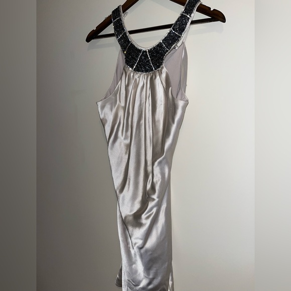 Le Château Beaded Halter Neckline Satin Dress - Size XXS - Fits like a small - Picture 2 of 4